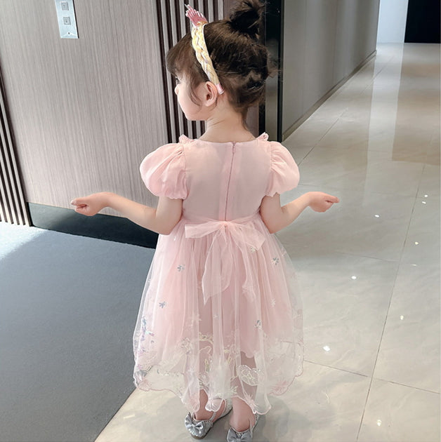 Elsa New Girl Dress Lace Puff Toddler Princess Costume For Casual Wear Party Holiday Birthday