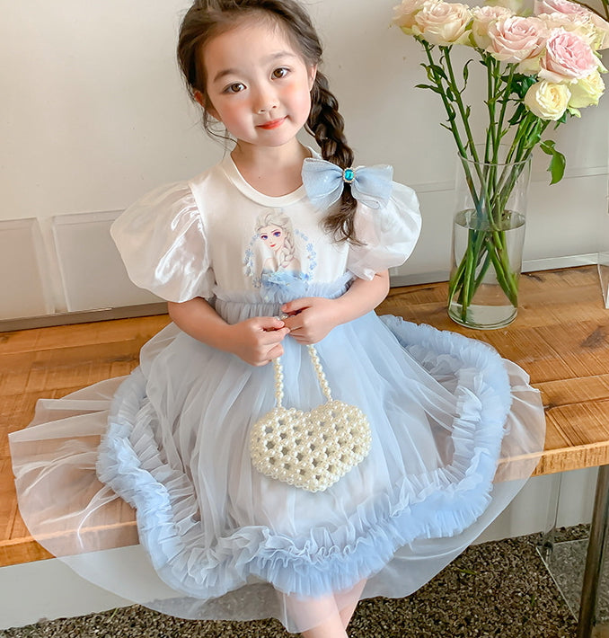 New Girl Dress Elsa Lace  Toddler Princess Costume For Casual Wear Holiday Birthday Party
