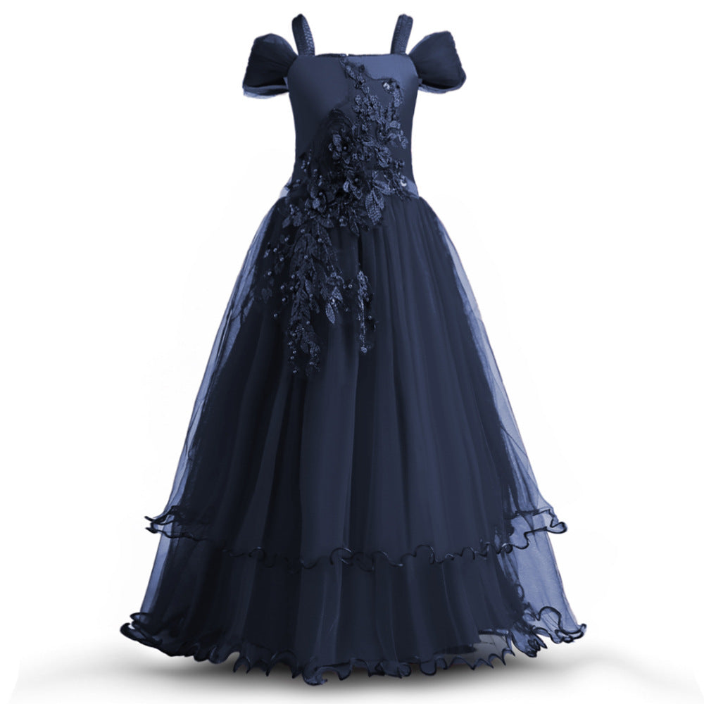 Wednesday Addams Inspired Cosplay Wedding Costume Dresses For Girls