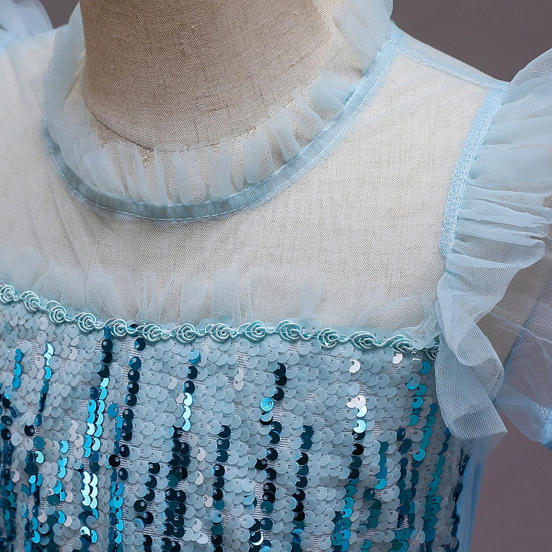 Frozen 2 Girls Princess Tulle Cosplay Costume Elsa Dresses For Party Holidays