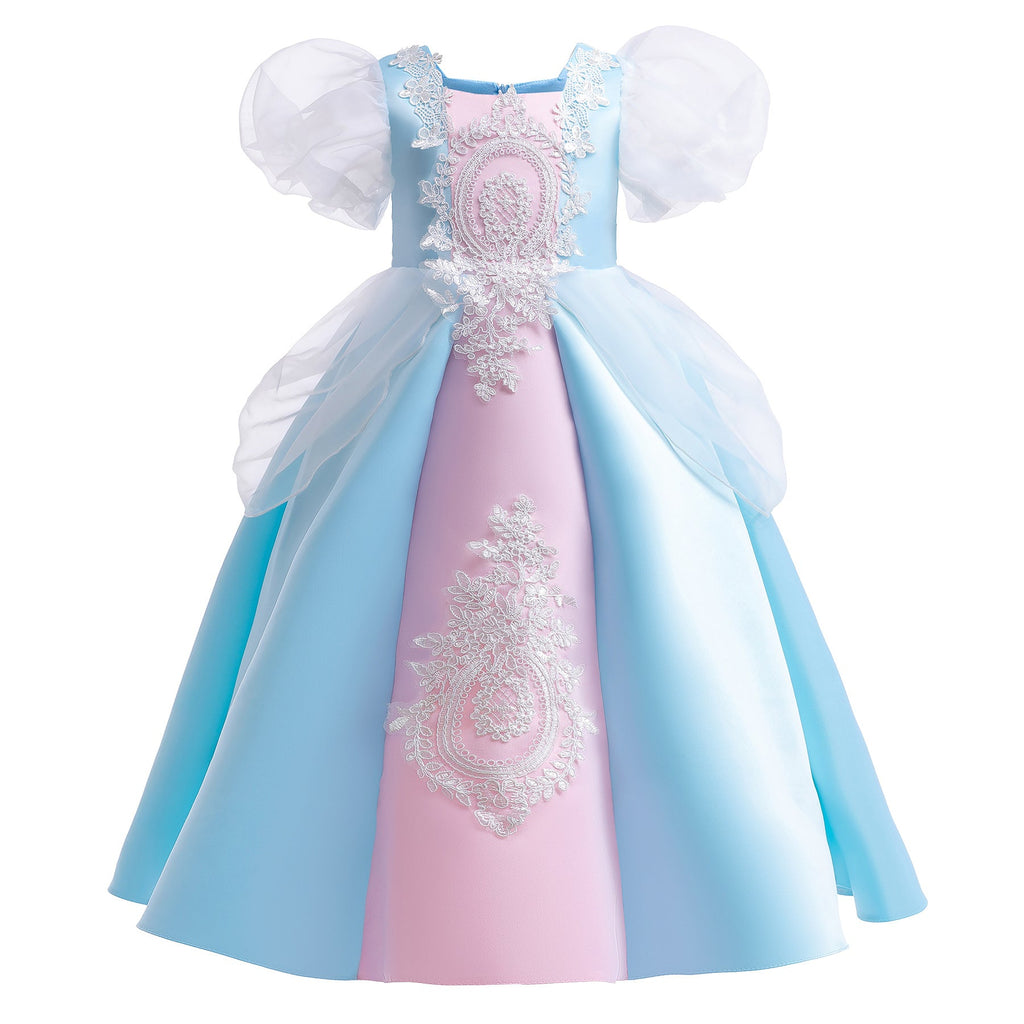 Frozen 2 Inspired toddler Kids Princess Wedding Lace Costume Elsa Dress for Girls