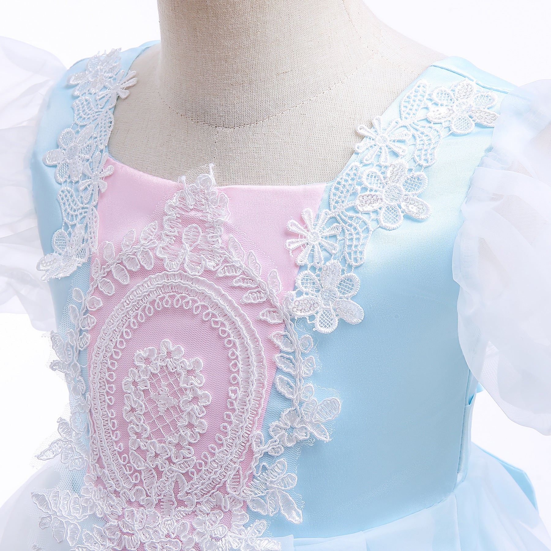 Frozen 2 Inspired toddler Kids Princess Wedding Lace Costume Elsa Dress for Girls