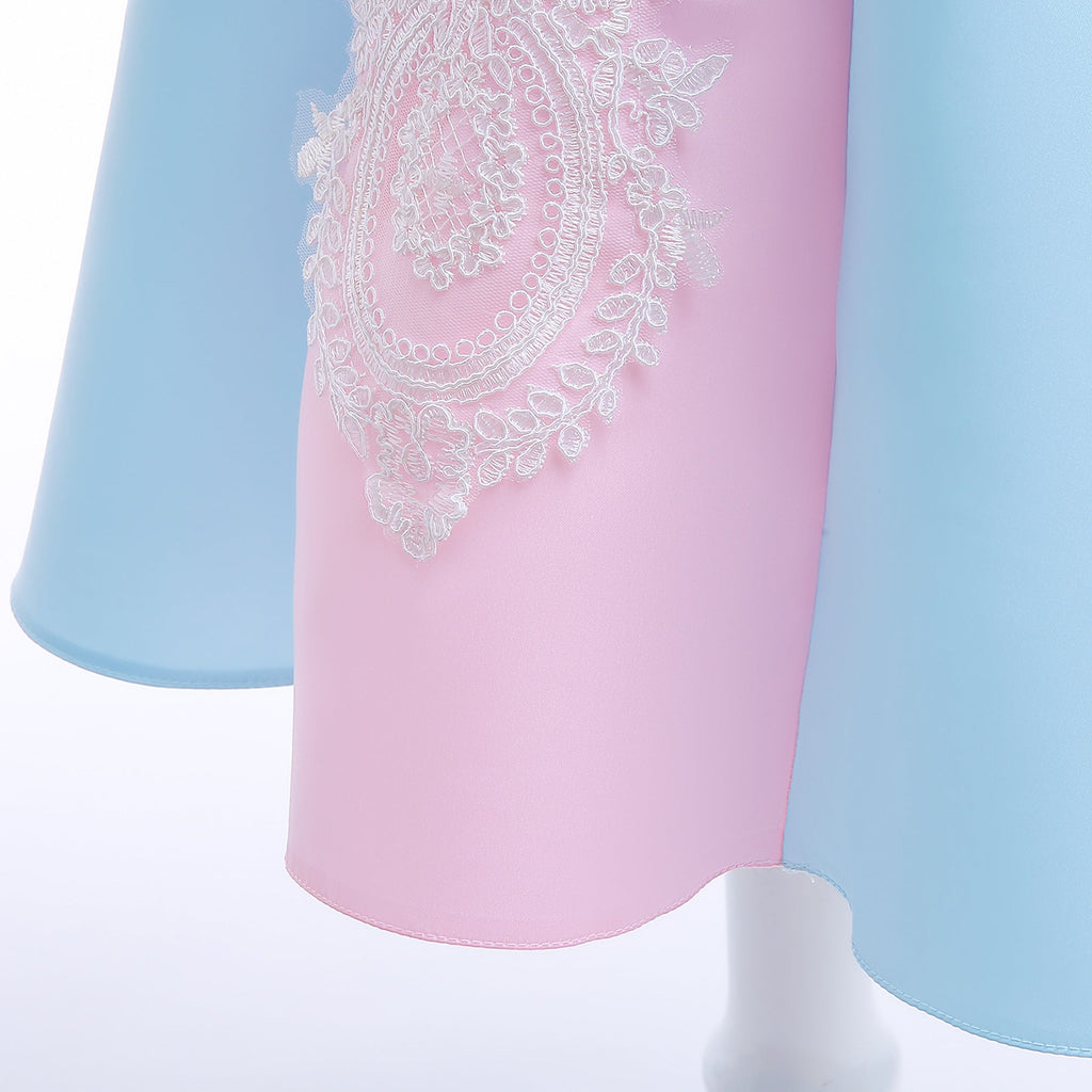Frozen 2 Inspired toddler Kids Princess Wedding Lace Costume Elsa Dress for Girls
