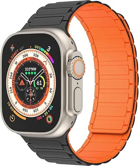 Silicone magnetic loop watch band