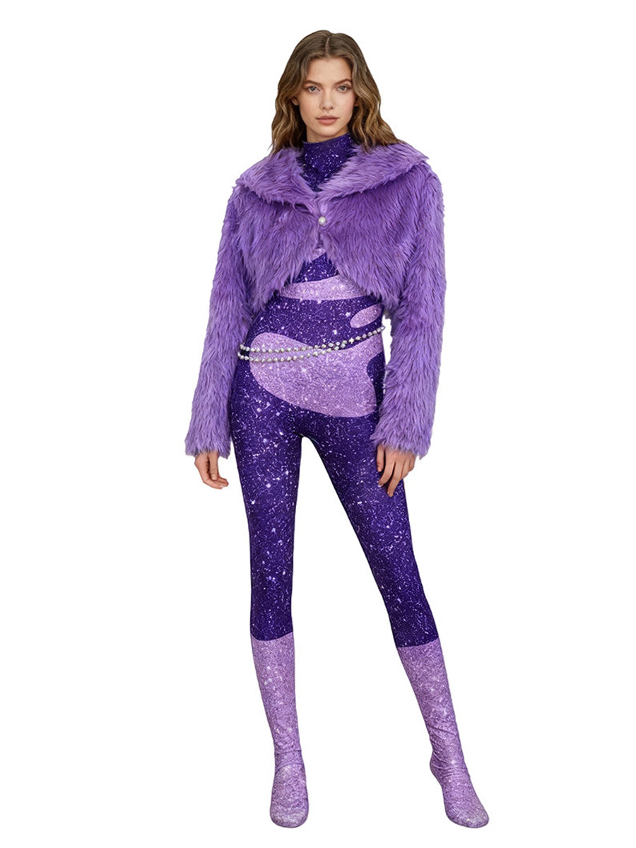 Purple Pop Star Stage Costume