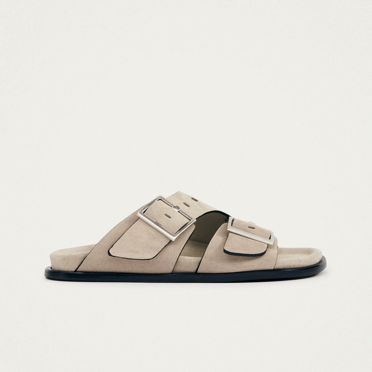 Alba Suede Beige Leather Sandals