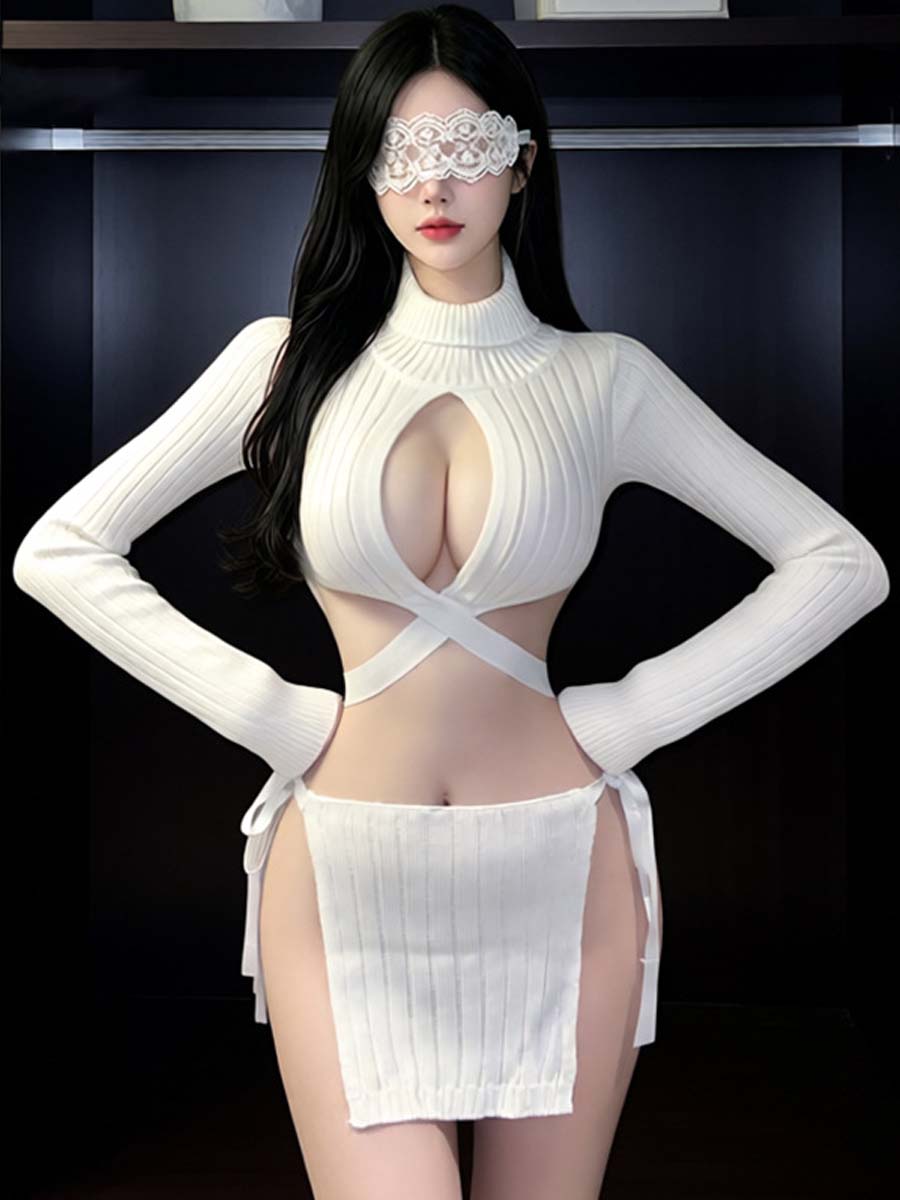 Anime Virgin Killer Sweater Lingerie Set