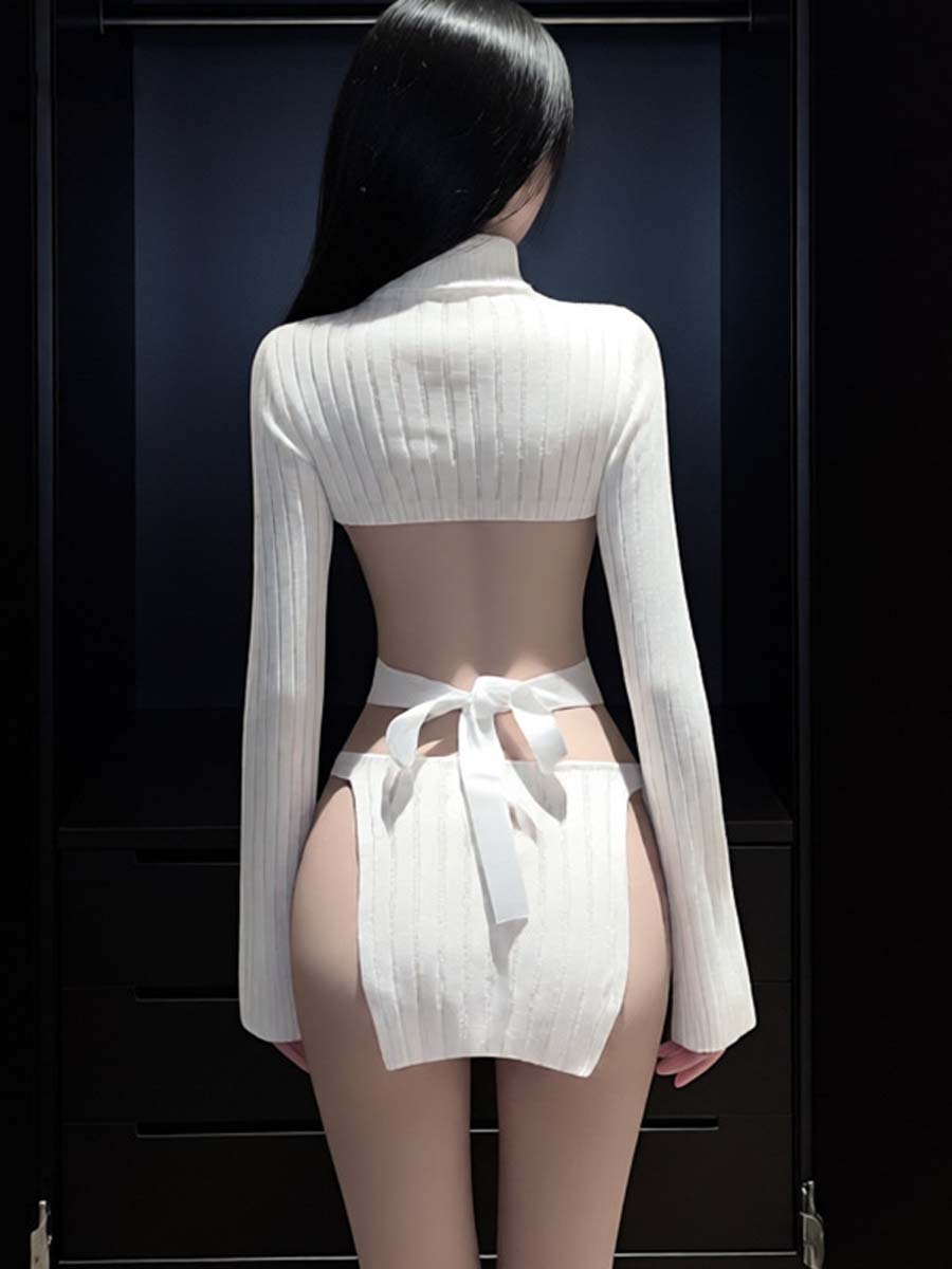 Anime Virgin Killer Sweater Lingerie Set