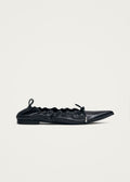 Arden Black Leather Ballet Flats