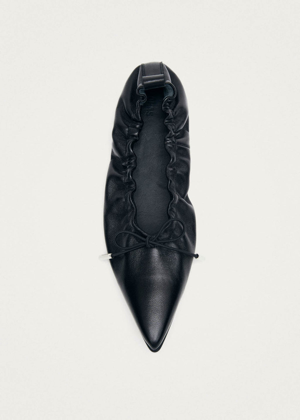 Arden Black Leather Ballet Flats