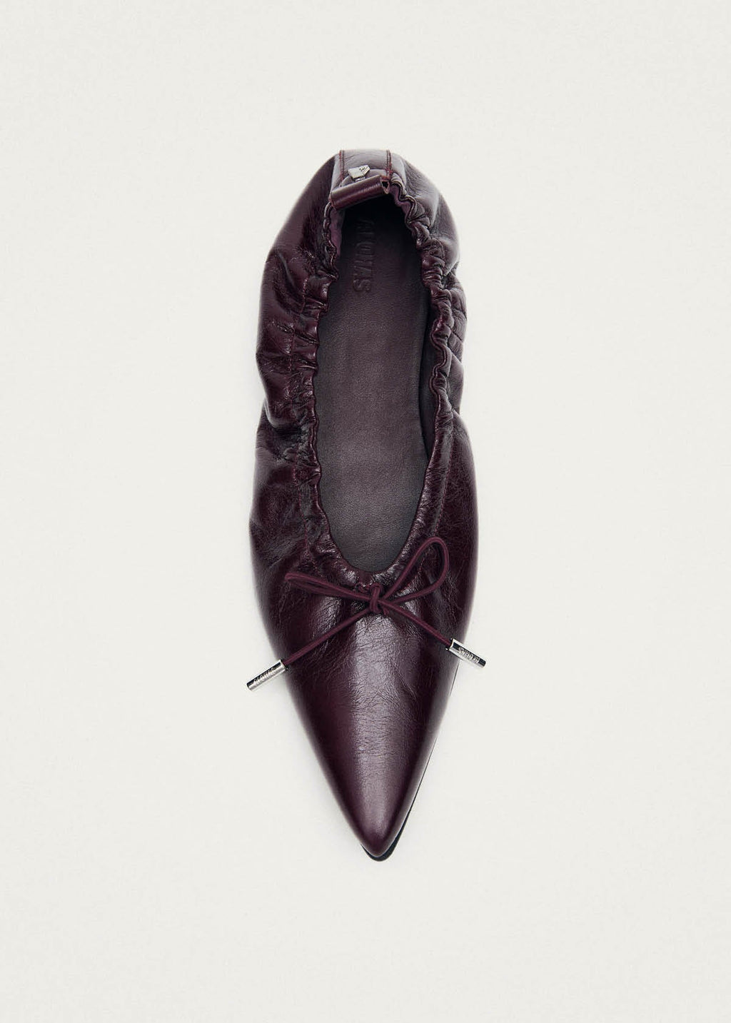 Arden Rift Burgundy Leather Ballet Flats