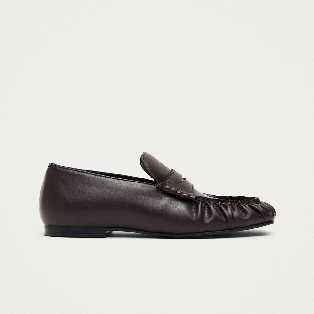 Aven Brown Vegan Leather Loafers