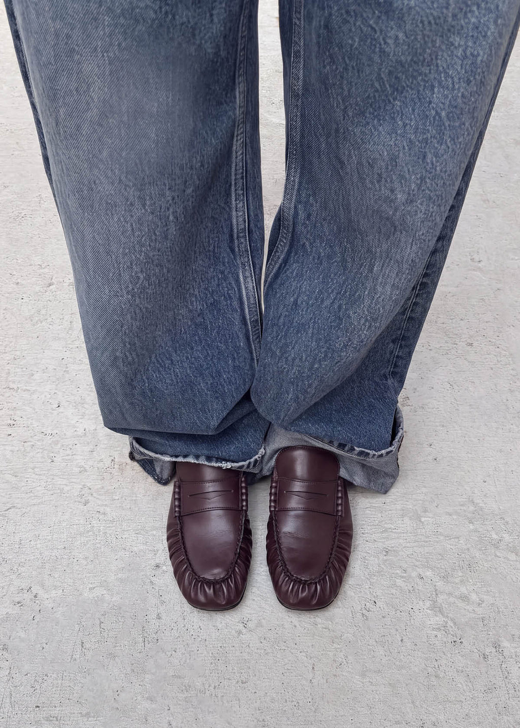 Aven Burgundy Vegan Leather Loafers