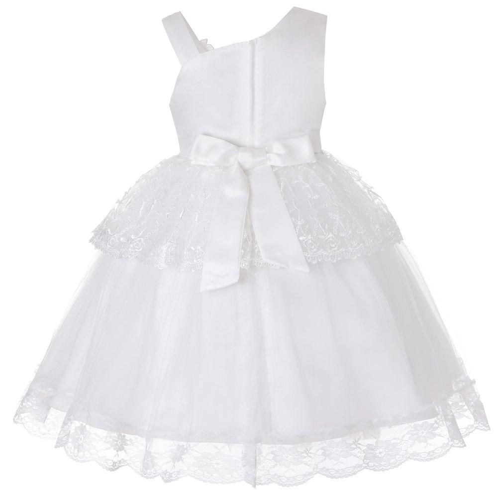 Flower Girl Dresses Lace Cute Princess Kids Formal Wedding Birthday Holiday Party