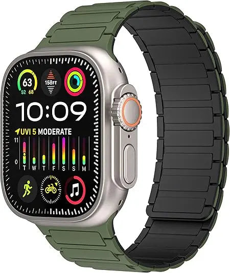 Silicone magnetic loop watch band