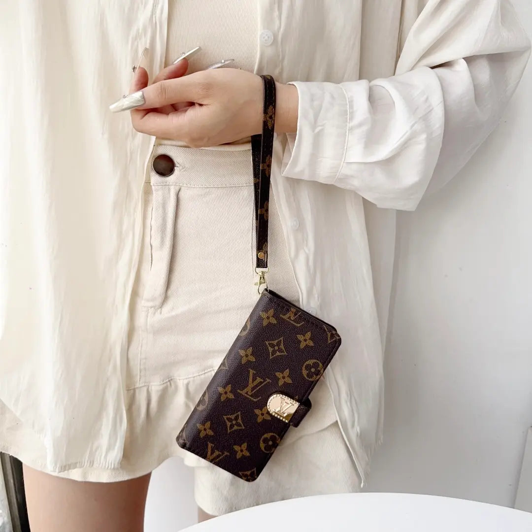 Classic Monogram Leather iPhone Wallet Case