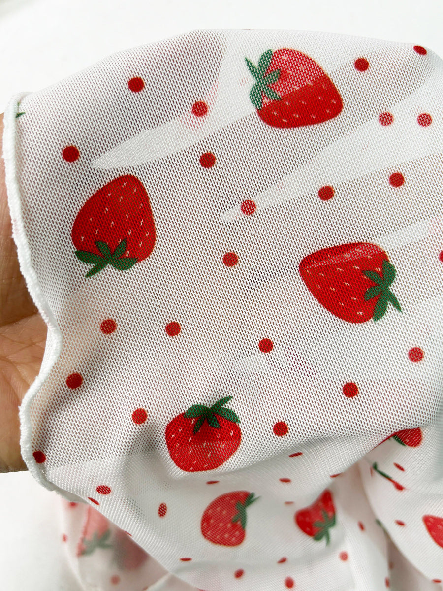 3 Piece Strawberry Lingerie Set