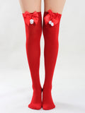 Christmas Thigh High Stocking with Red Bow