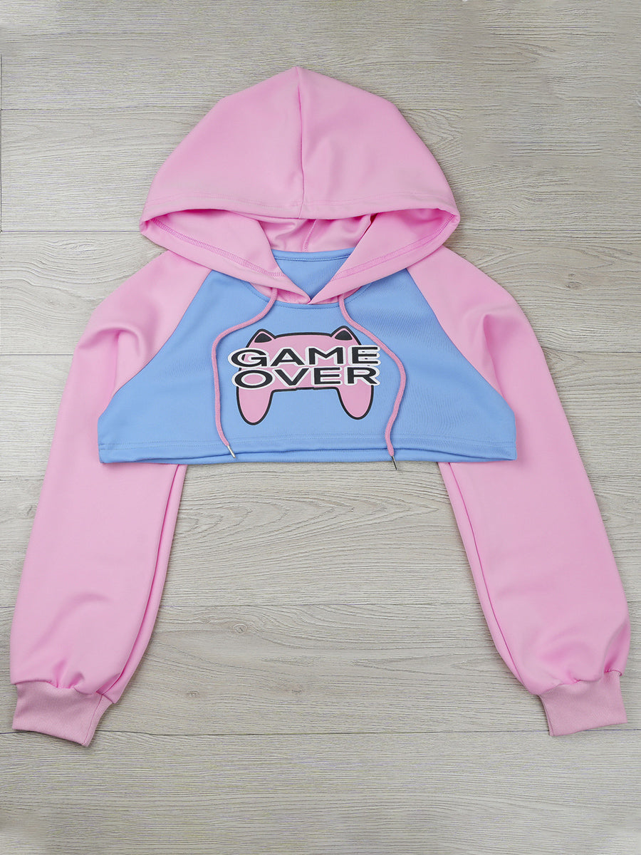 Game Over Cropped Hoodie