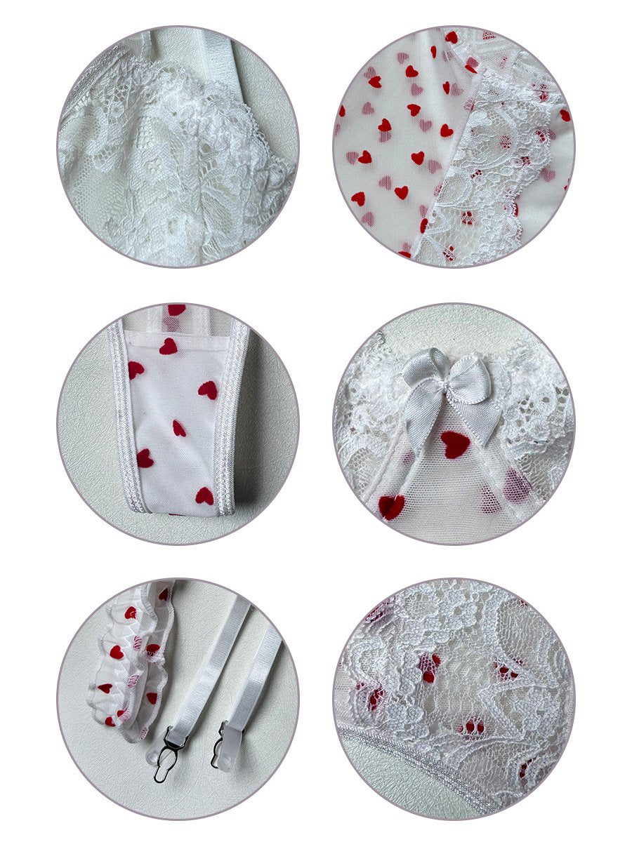 Heart Lace Bustier Set
