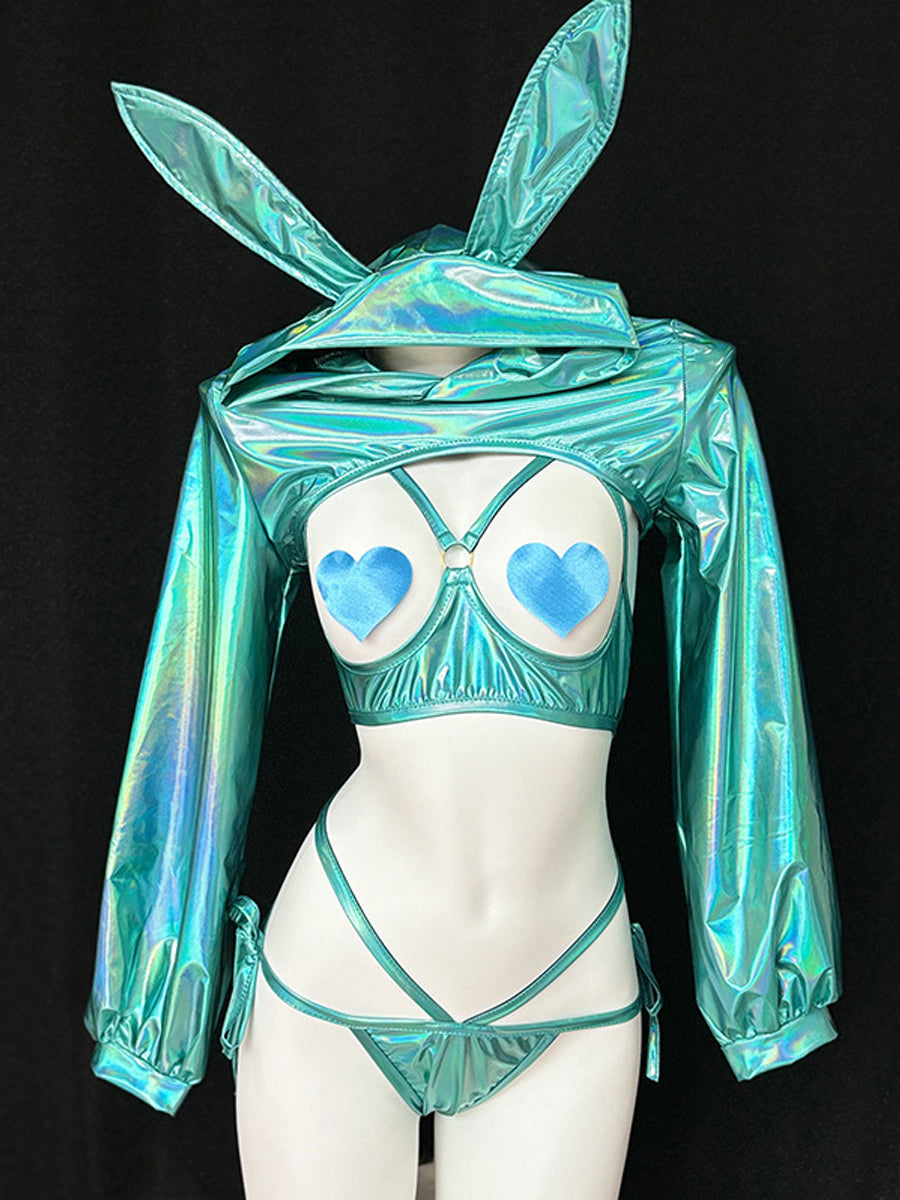 Holographic Bunny Costume