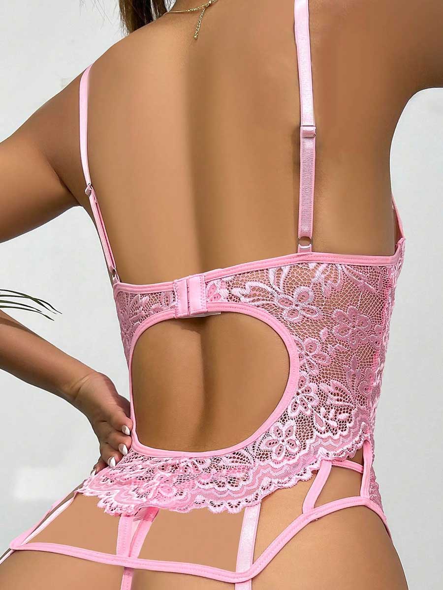 Hot Take Lace Bustier Set