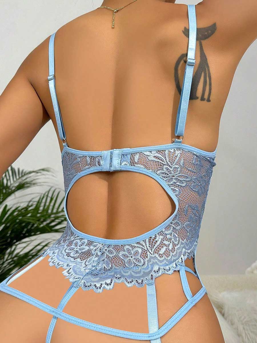 Hot Take Lace Bustier Set