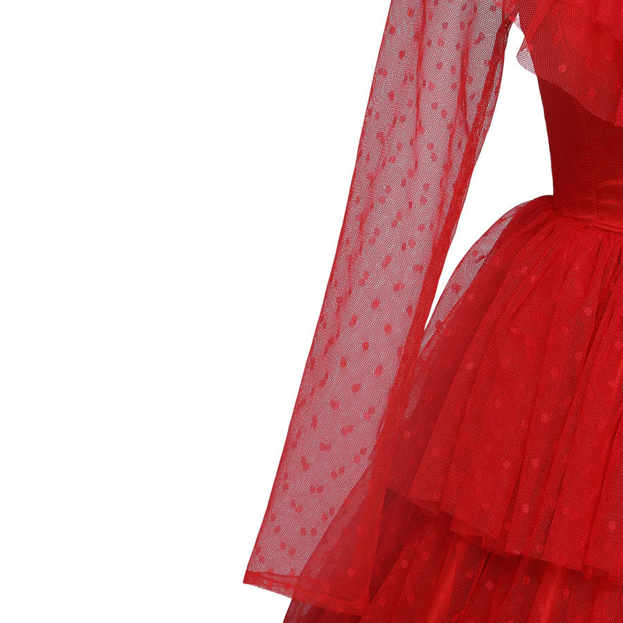 Red Gothic Wedding Dress Costume