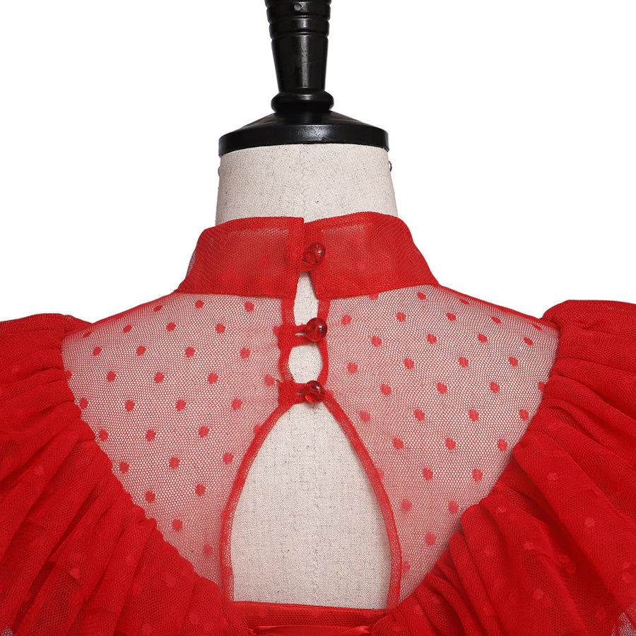 Red Gothic Wedding Dress Costume