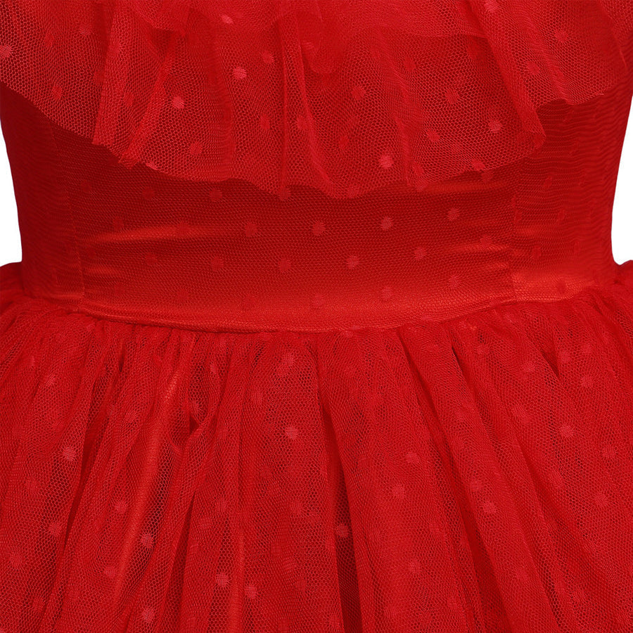 Red Gothic Wedding Dress Costume