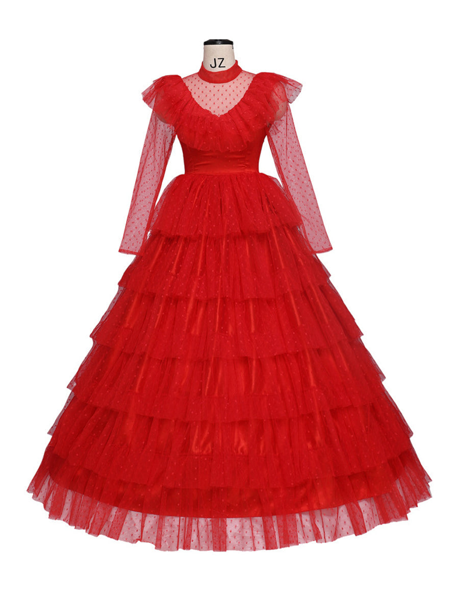Red Gothic Wedding Dress Costume