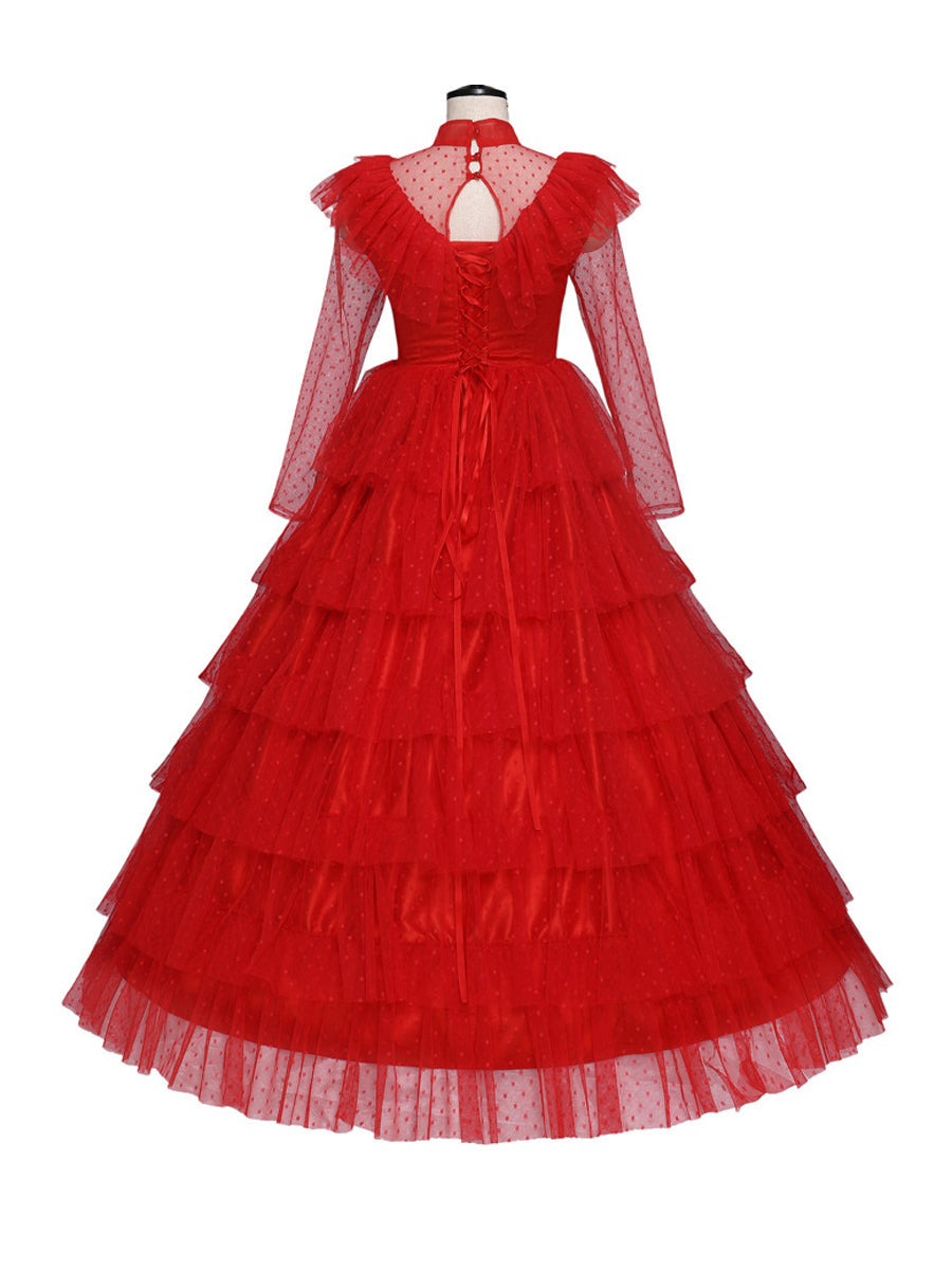 Red Gothic Wedding Dress Costume