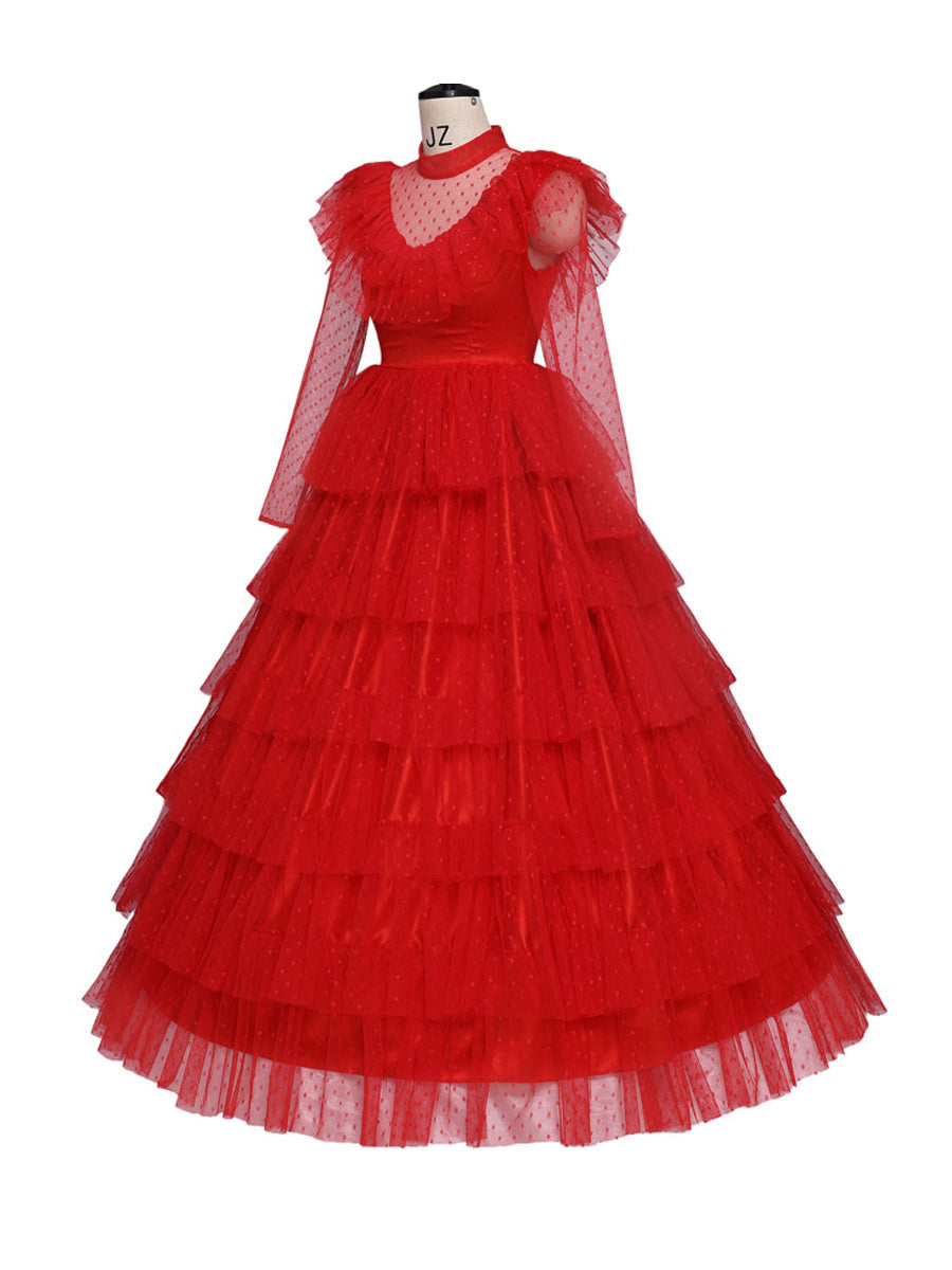 Red Gothic Wedding Dress Costume