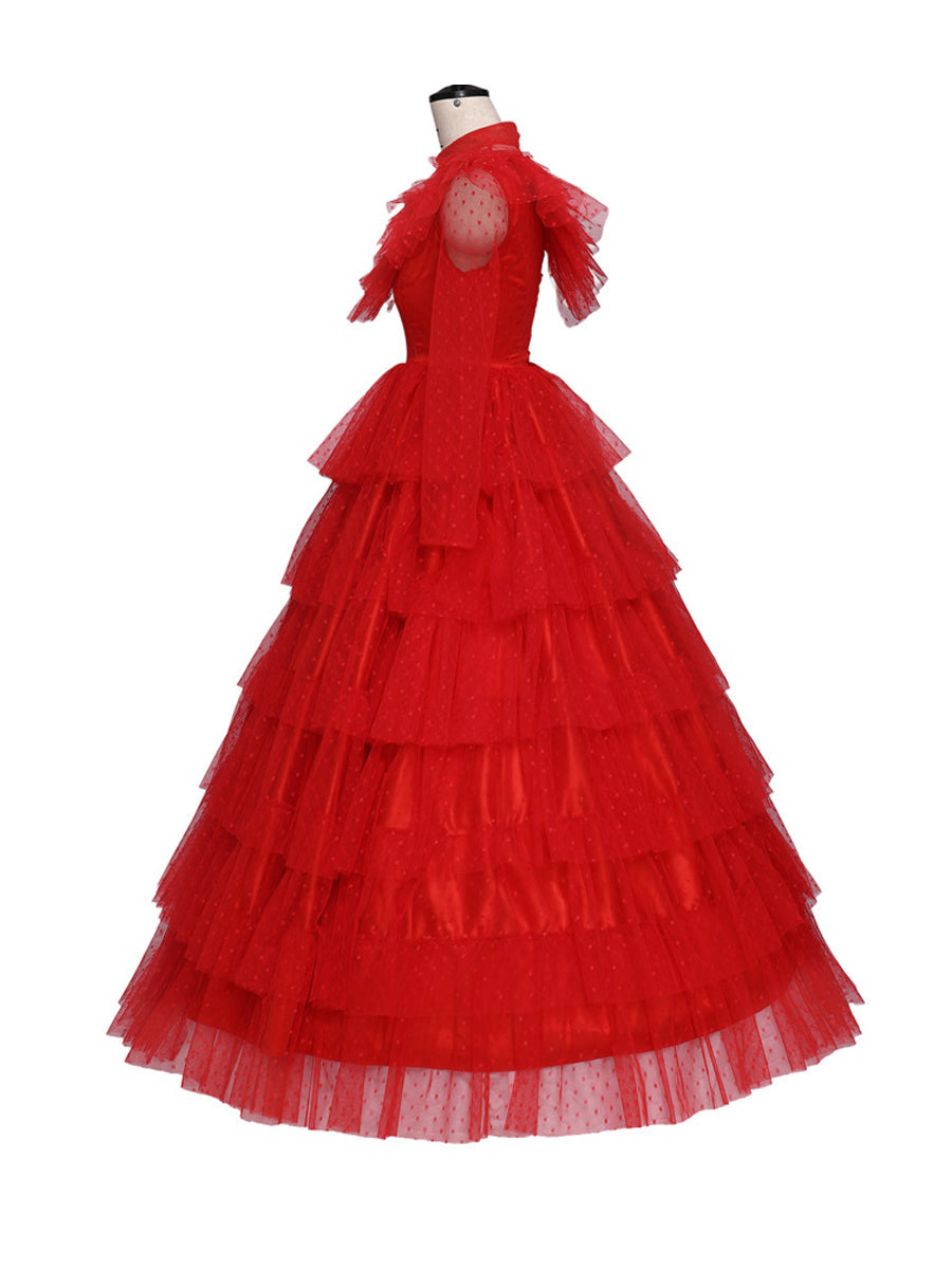 Red Gothic Wedding Dress Costume