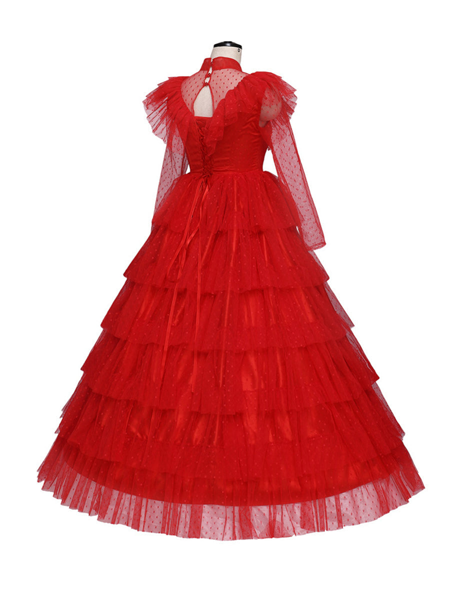 Red Gothic Wedding Dress Costume