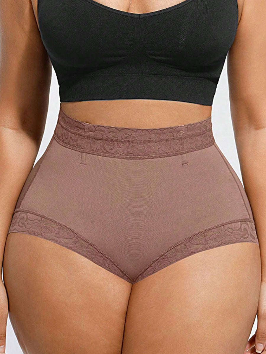 Plus Size High Waisted Tummy Control Shaping Panties
