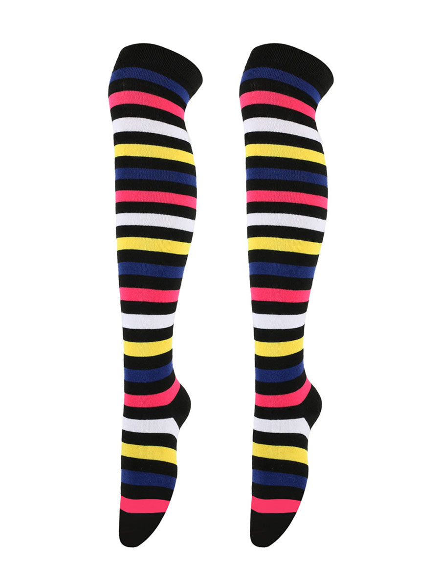 Rainbow Thigh High Stockings