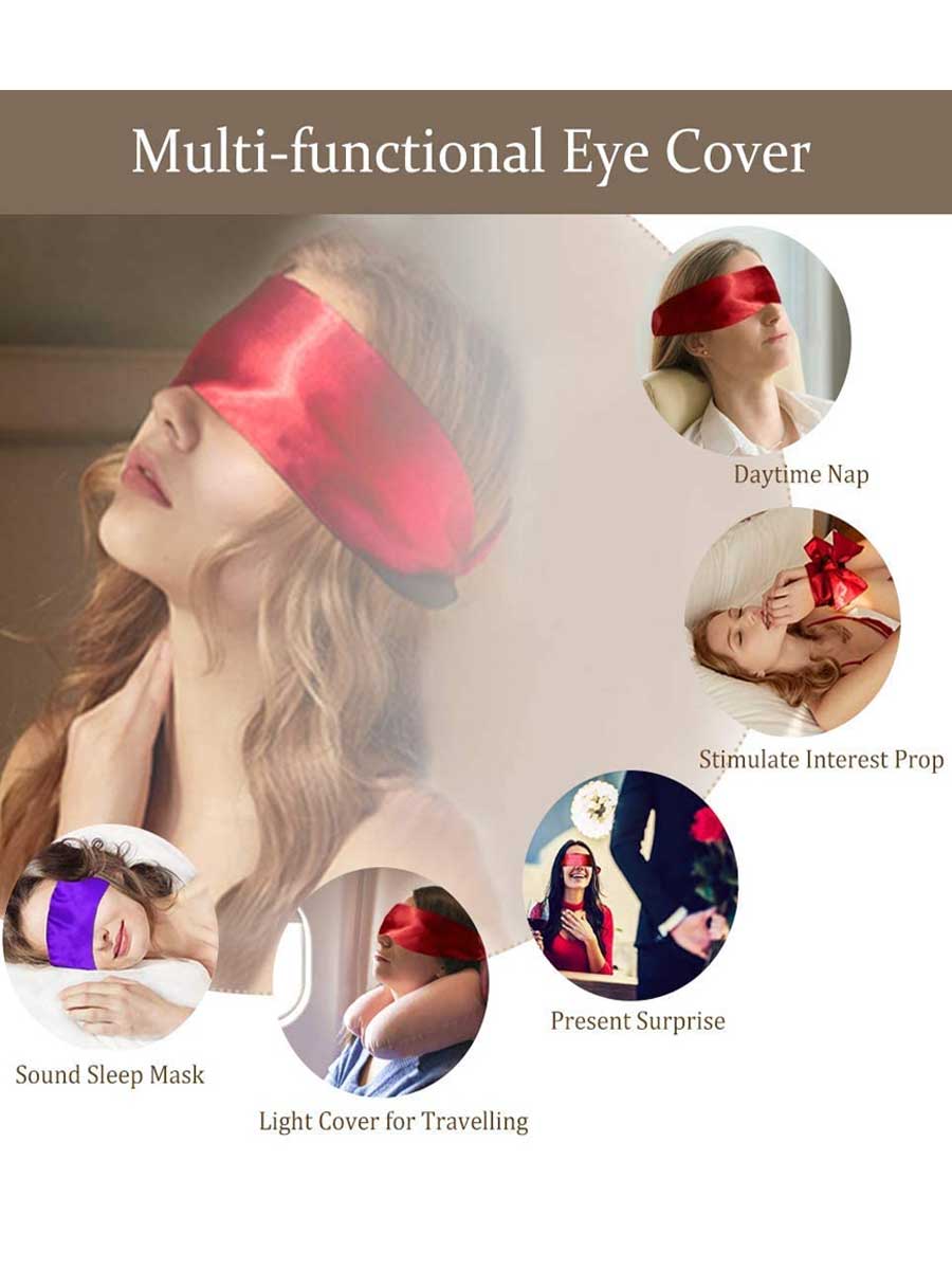 Red Silk Satin Blindfold