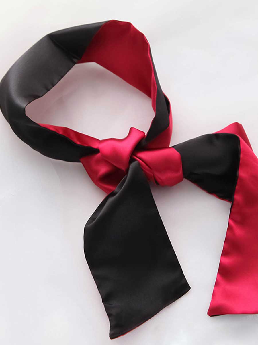 Red Silk Satin Blindfold