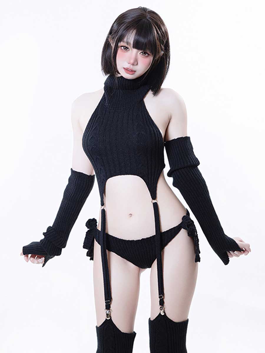 Backless Virgin Killer Sweater Lingerie