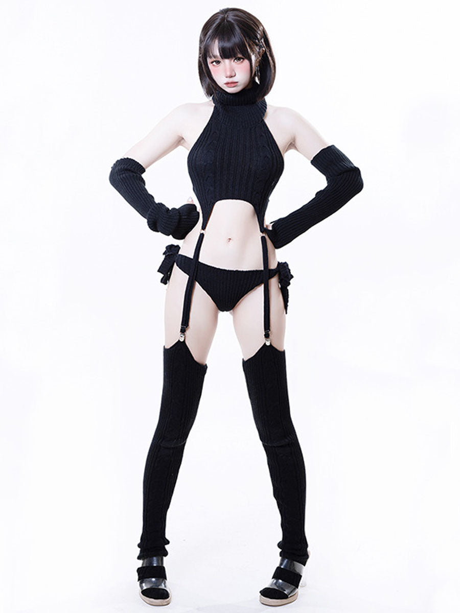Backless Virgin Killer Sweater Lingerie