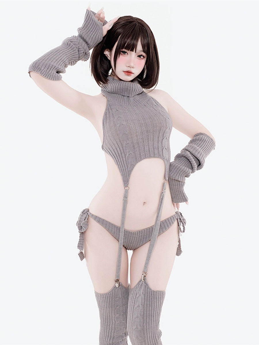 Backless Virgin Killer Sweater Lingerie