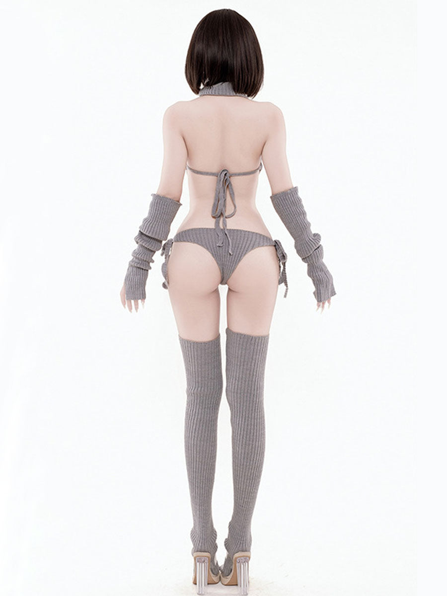 Backless Virgin Killer Sweater Lingerie