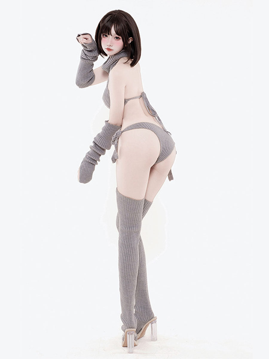 Backless Virgin Killer Sweater Lingerie
