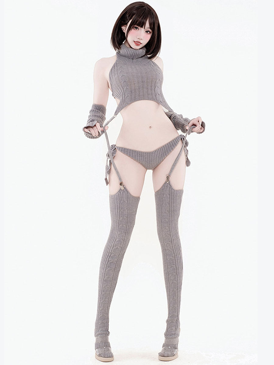 Backless Virgin Killer Sweater Lingerie