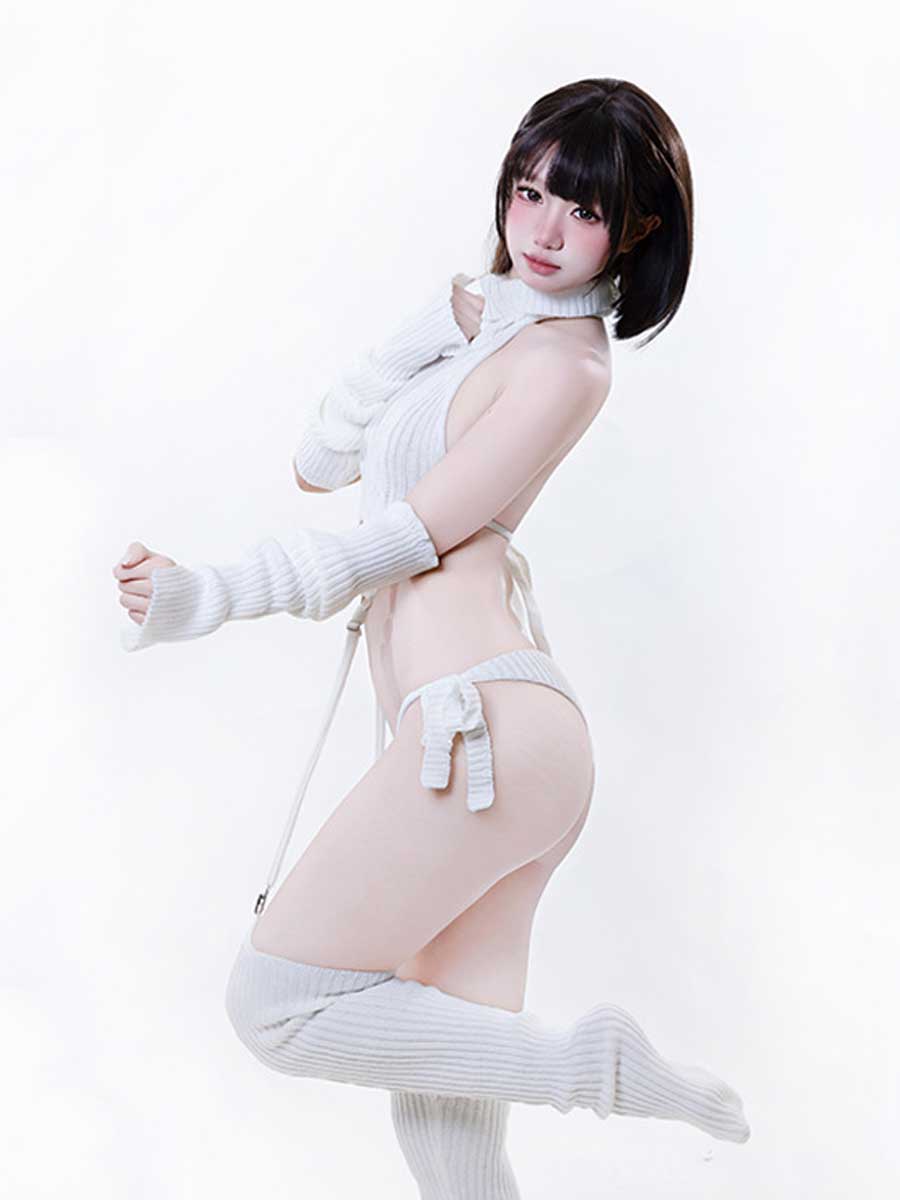 Backless Virgin Killer Sweater Lingerie