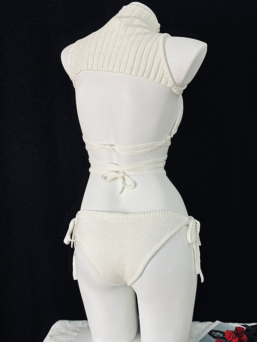 2 Colors Virgin Killer Sweater Set