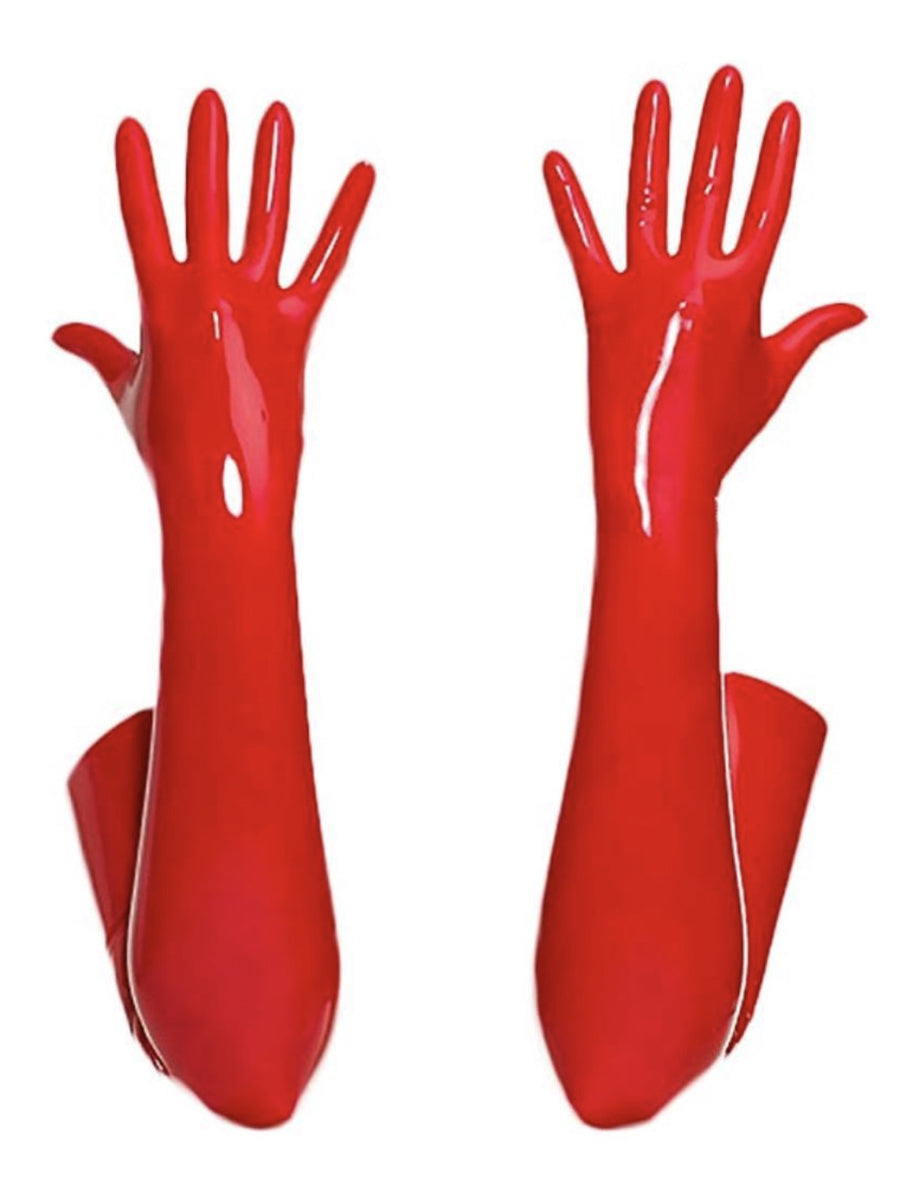 4-Piece Glossy Bodysuit Set with Leash
