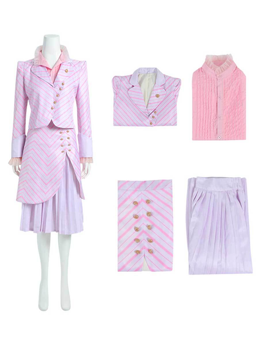 Glinda Cosplay Costume for Adults and Kids