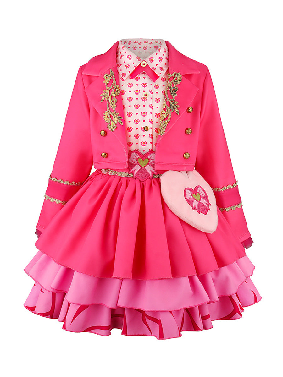 Girls Wonderland Princess Pink Cosplay Costume